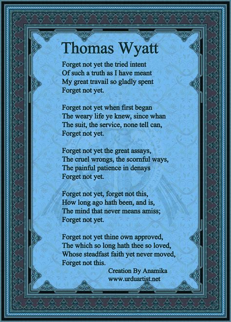 poems by thomas wyatt.